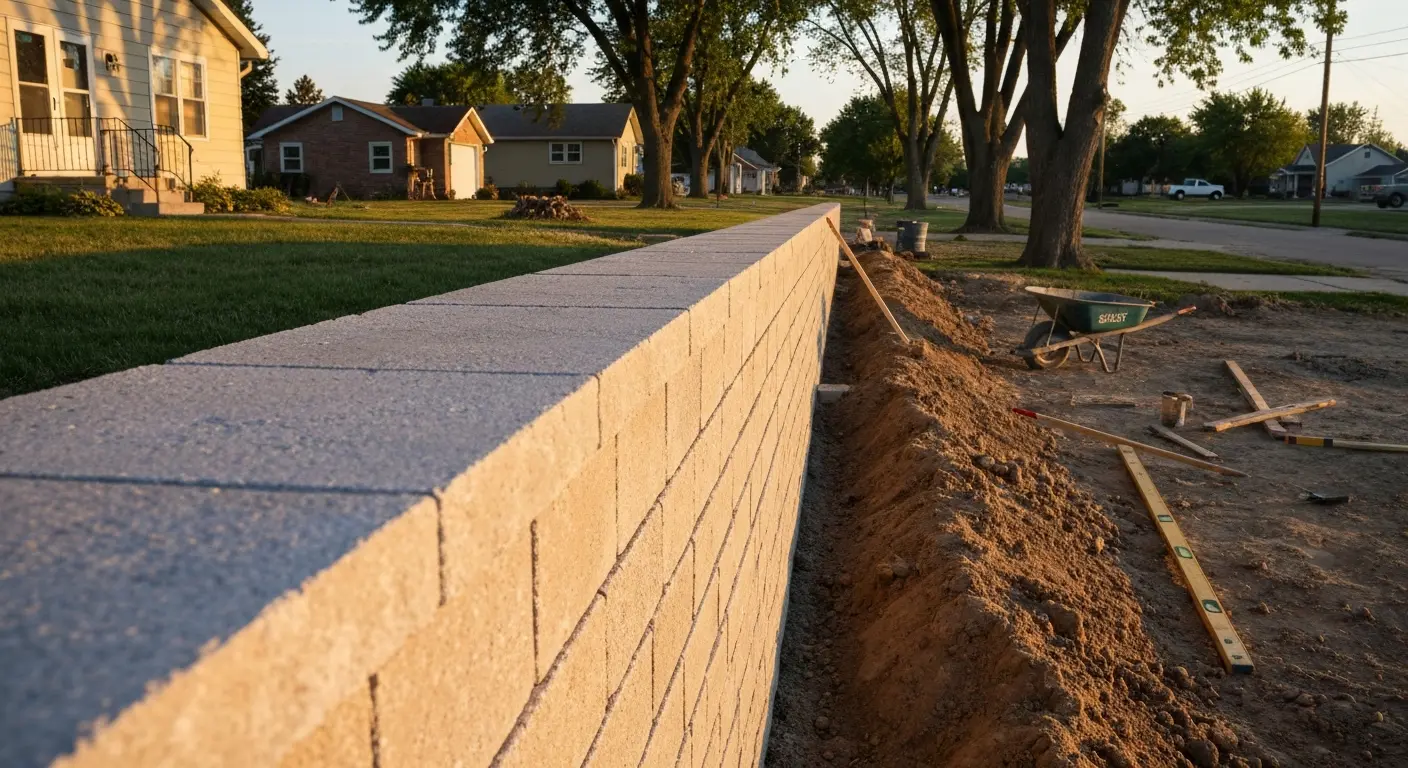 Retaining wall construction