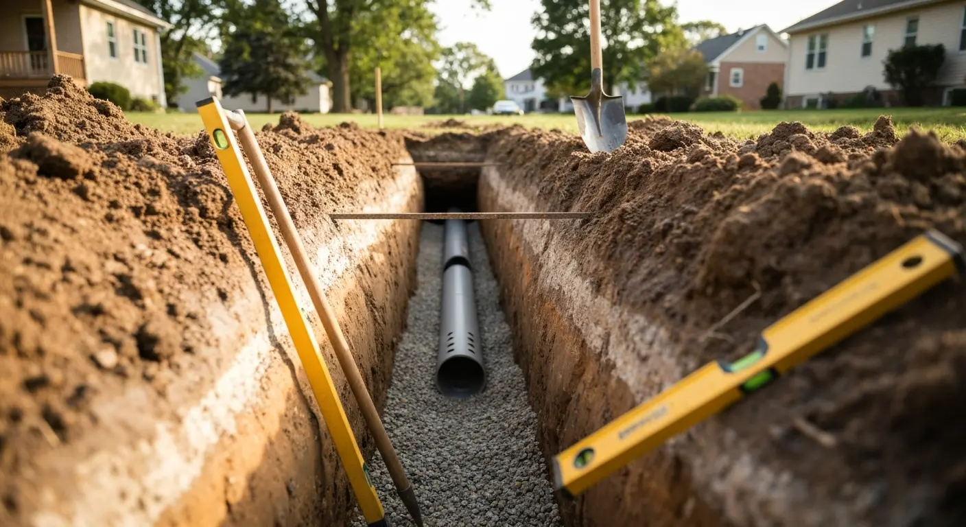 Drainage installation in Iowa City