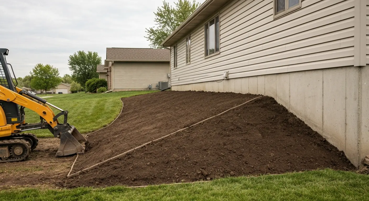 Drainage grading repair