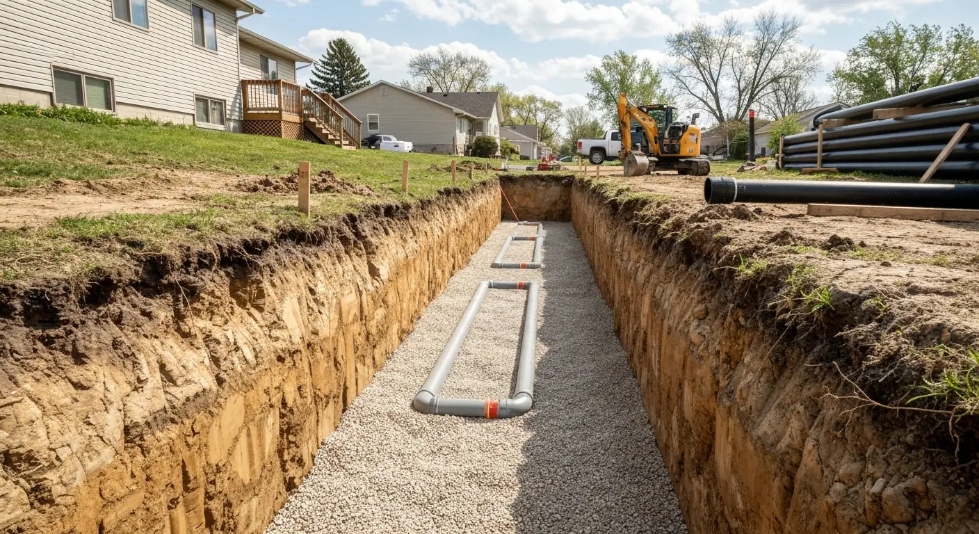 Drainage work in Davenport