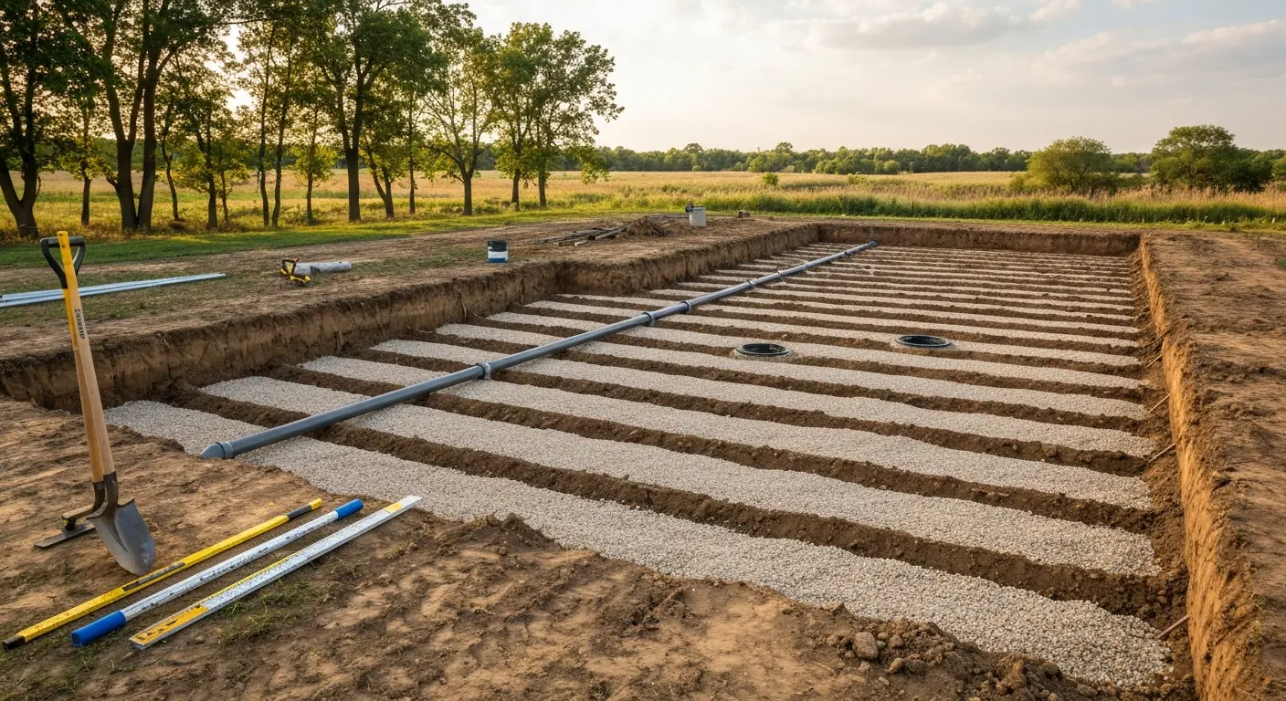 Septic system excavation