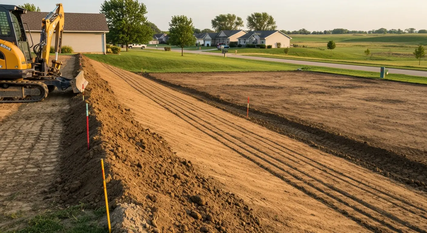 Residential lot grading in Iowa City