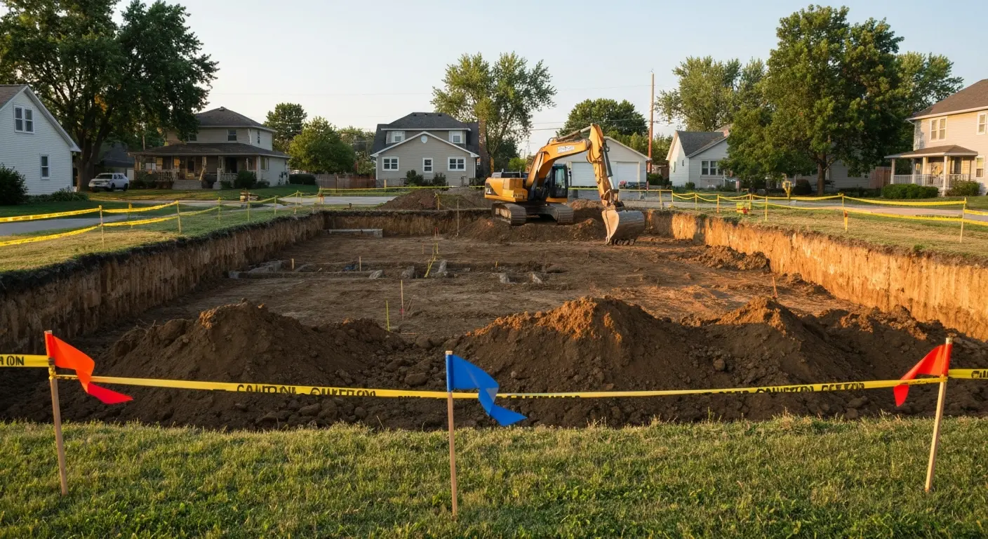 Excavation and site prep in Iowa City