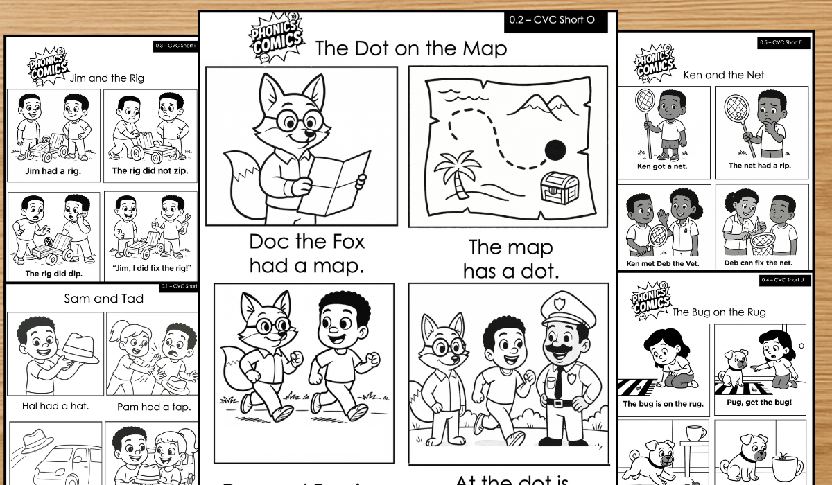 Phonics comics resources preview