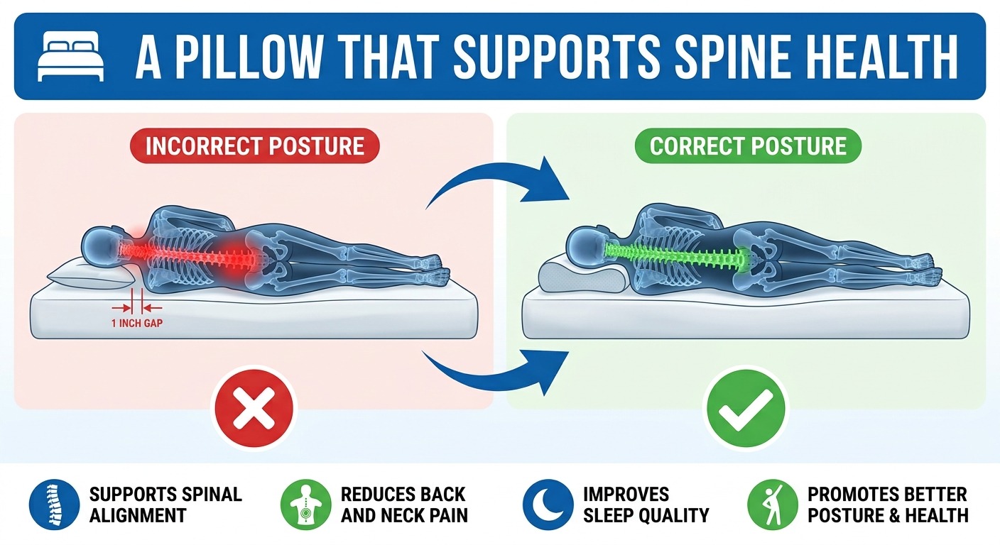 Side sleeper neck alignment on a flat pillow versus a contoured pillow