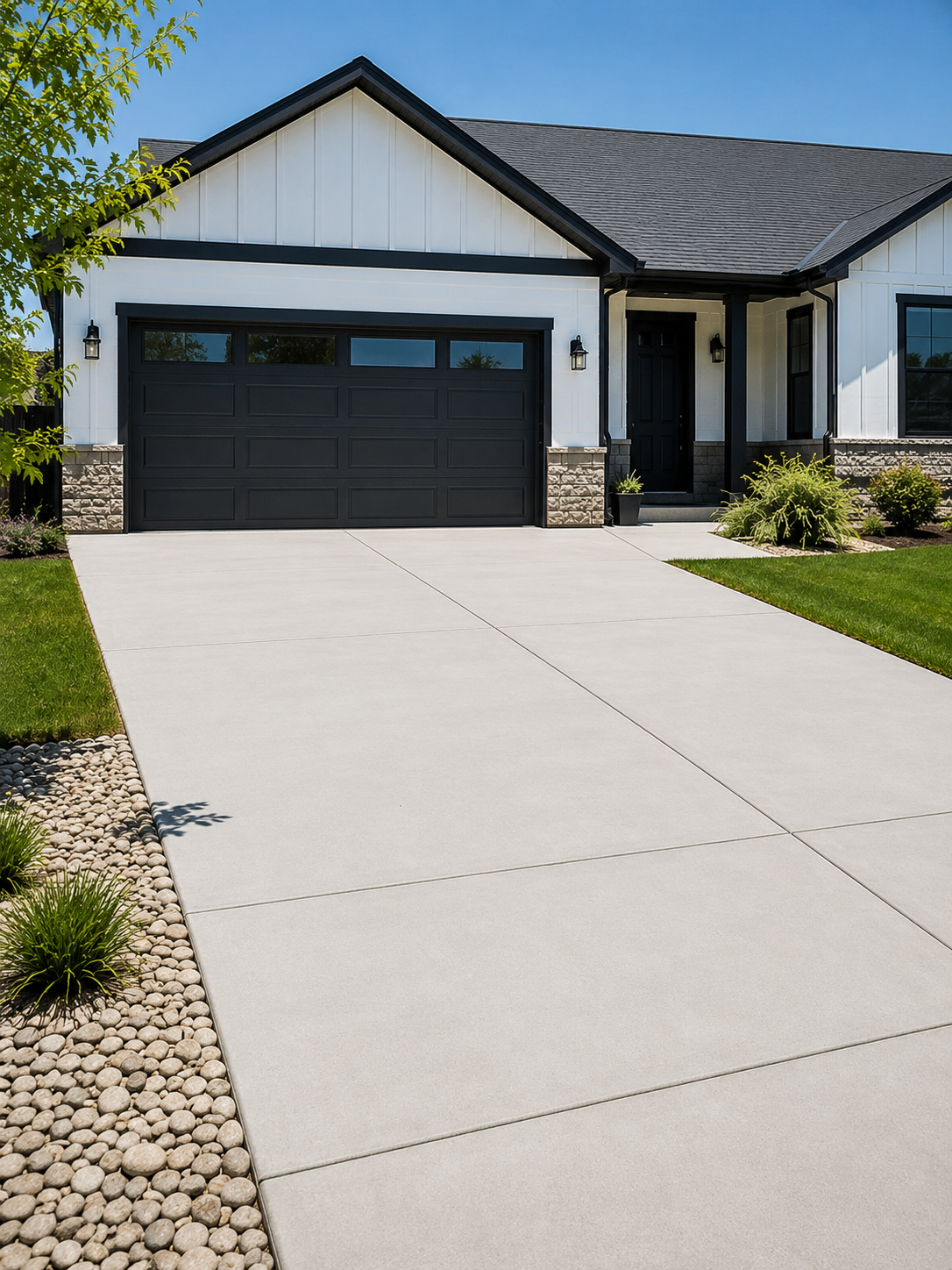 Concrete driveway
