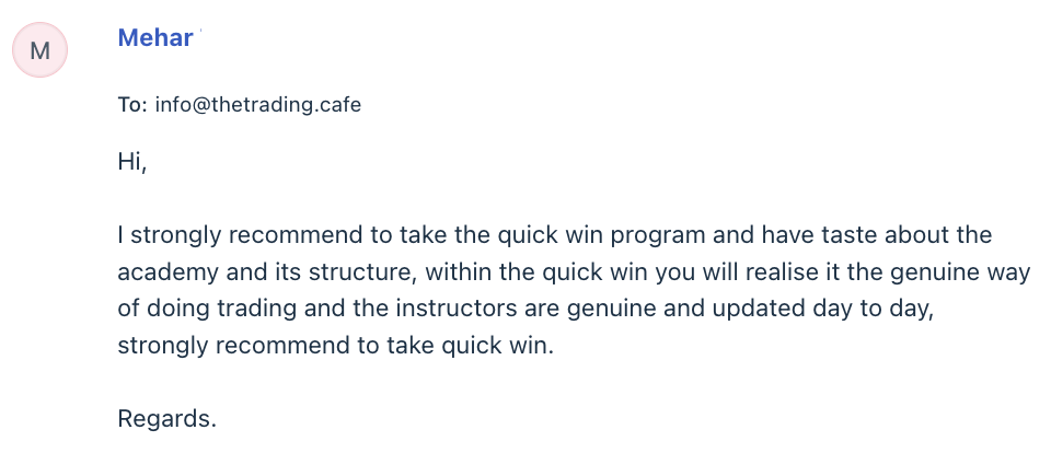 Email from Mehar