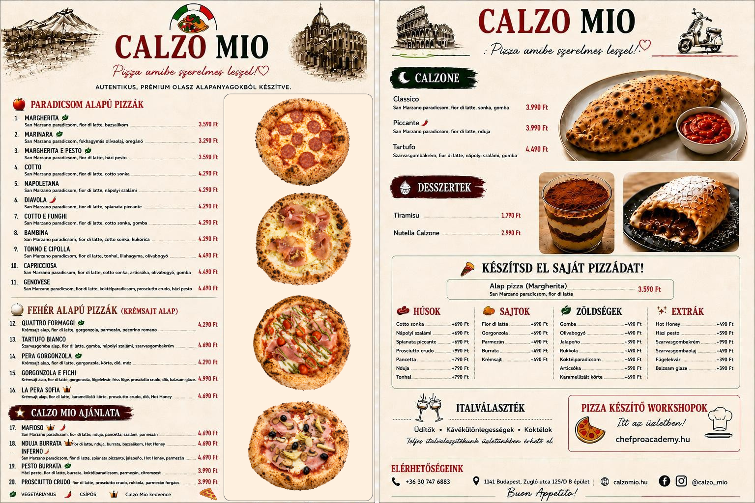 Calzo Mio étlap