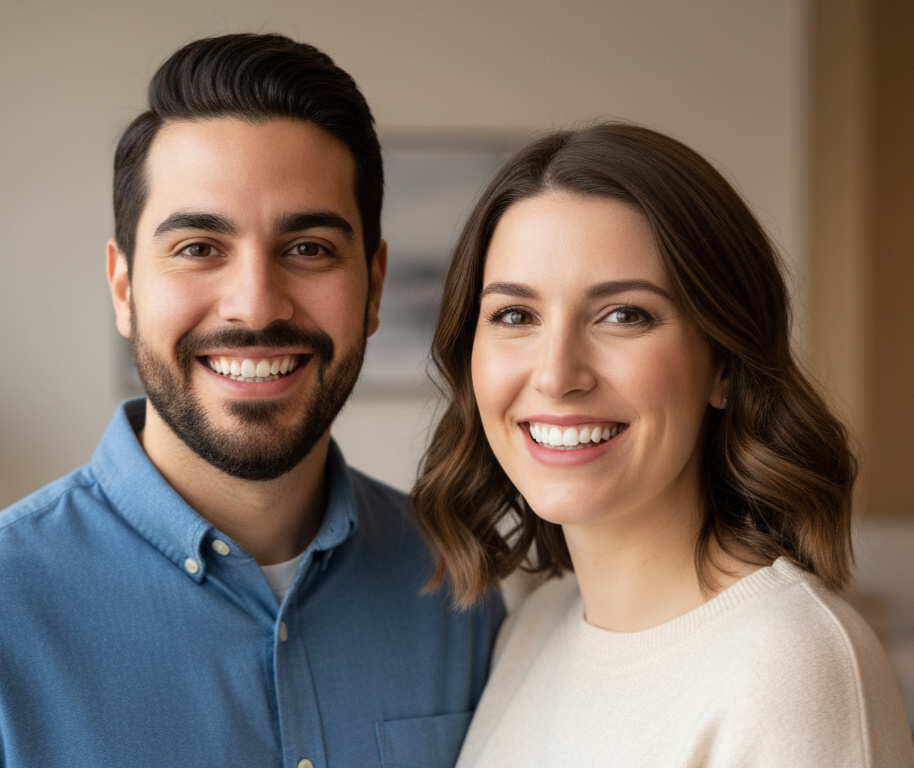 Happy patients smiling after dental visit at Everlasting Smiles in Valley Stream NY