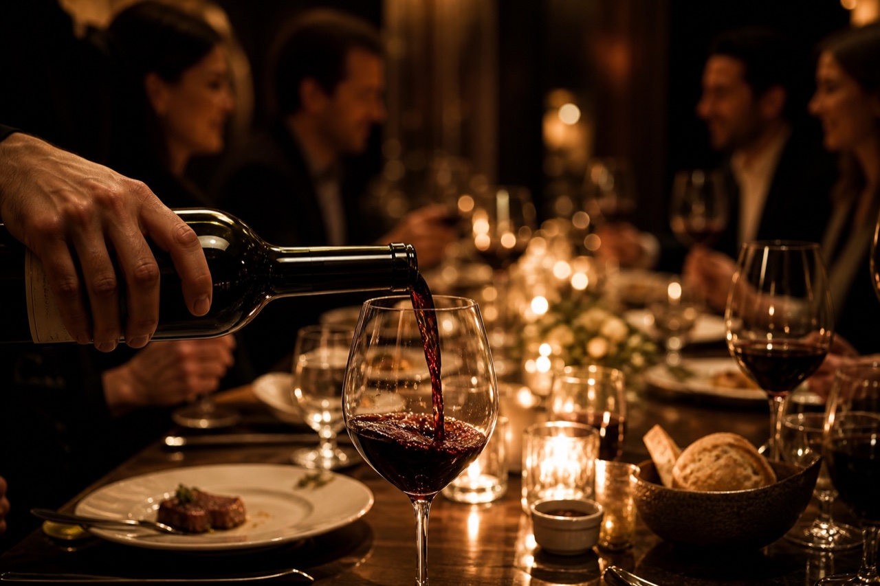 HighLife members at a long dinner table
