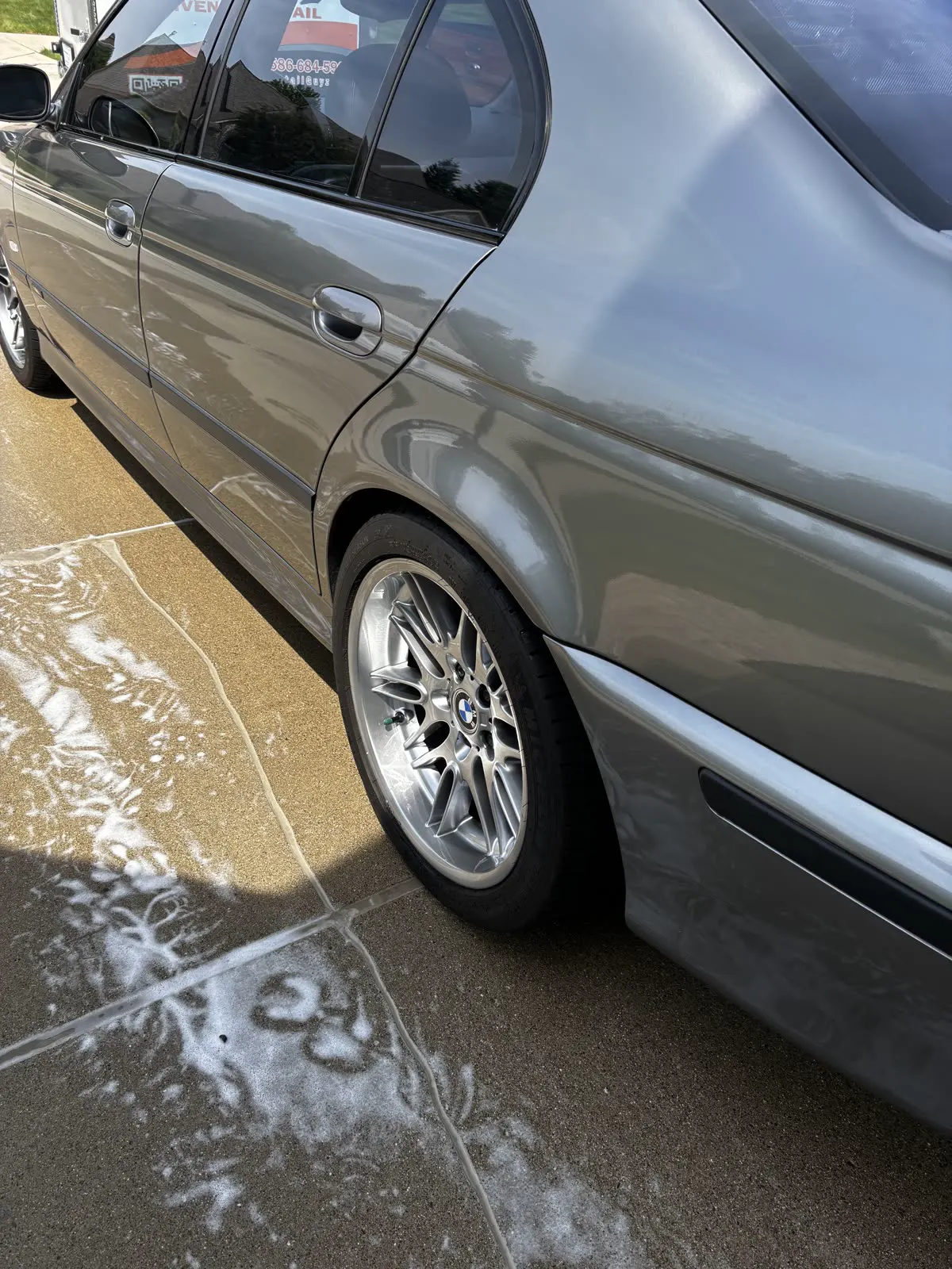BMW mid wash with the wheels cleaned down