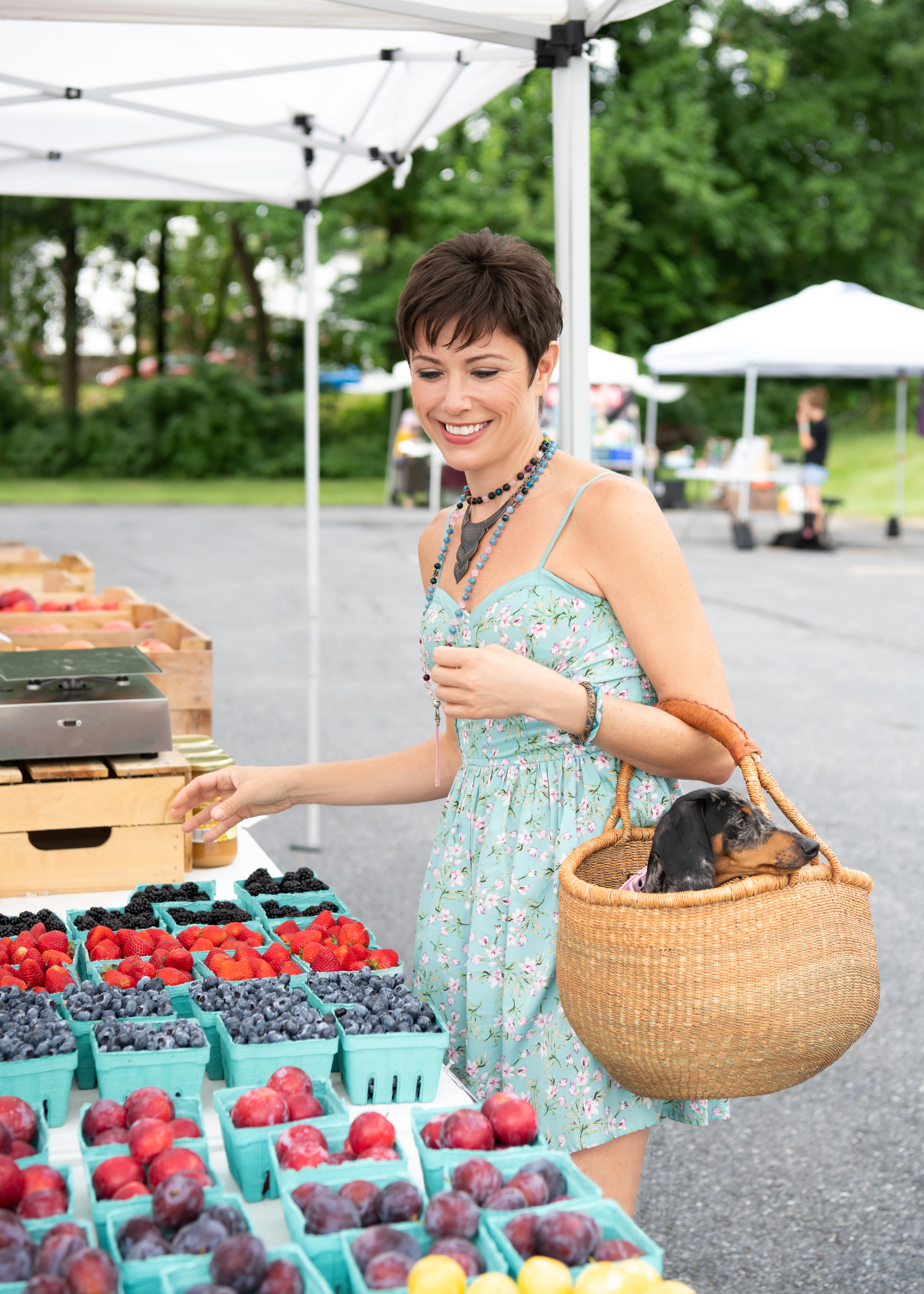 Marlaina Williams with Mala at the market