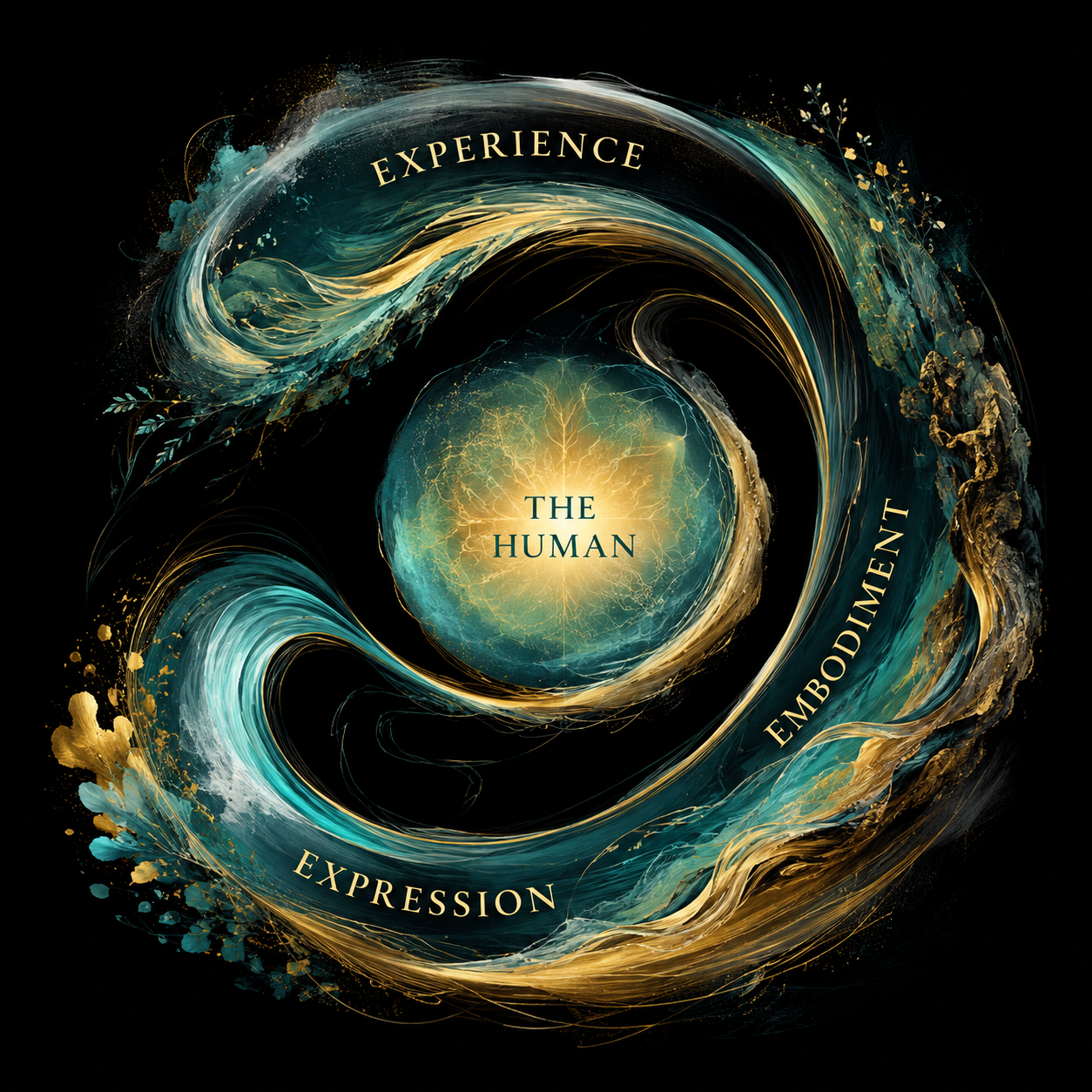 Whole Human Restoration spiral graphic