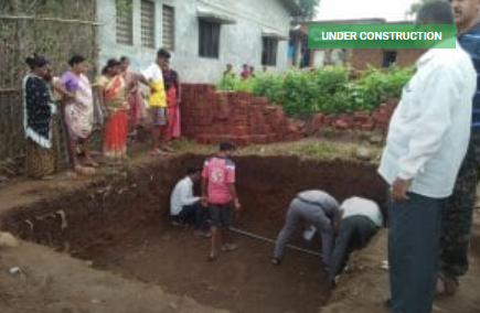 Construction of borewell in Dandwadi Village