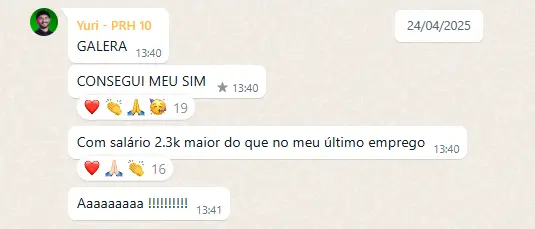 Depoimento de aluno
