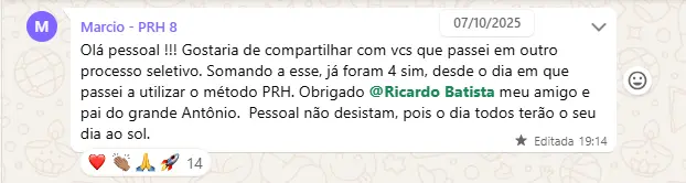 Depoimento de aluno