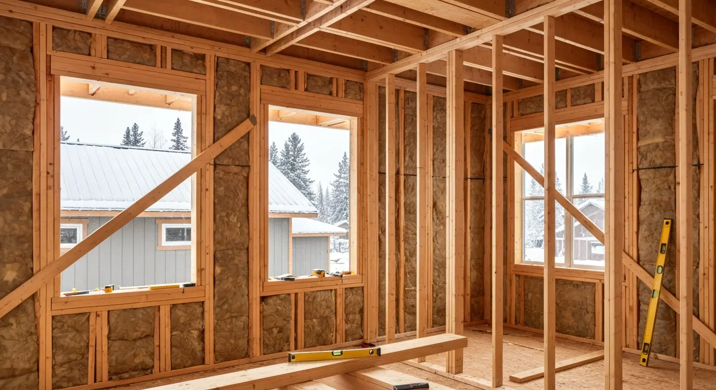 New home wall framing