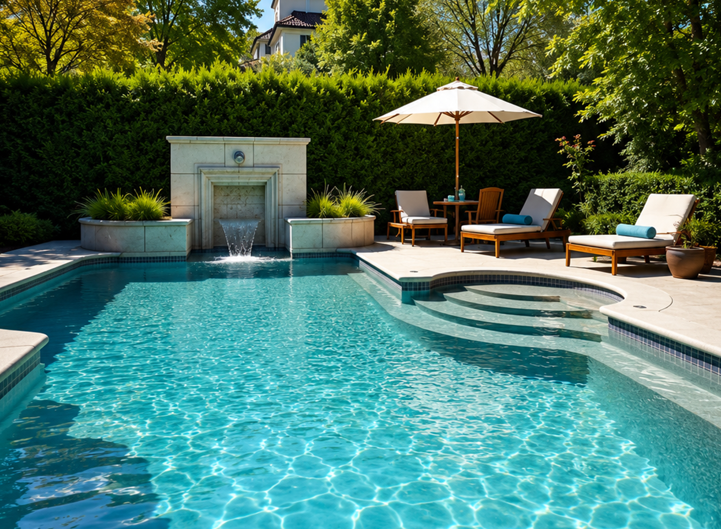 Finished Audubon pool and outdoor retreat
