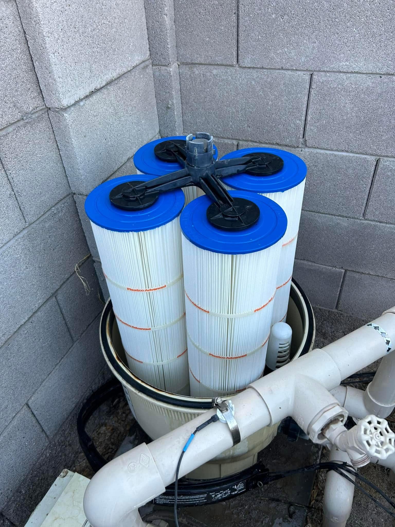 Pool filter cleaning results