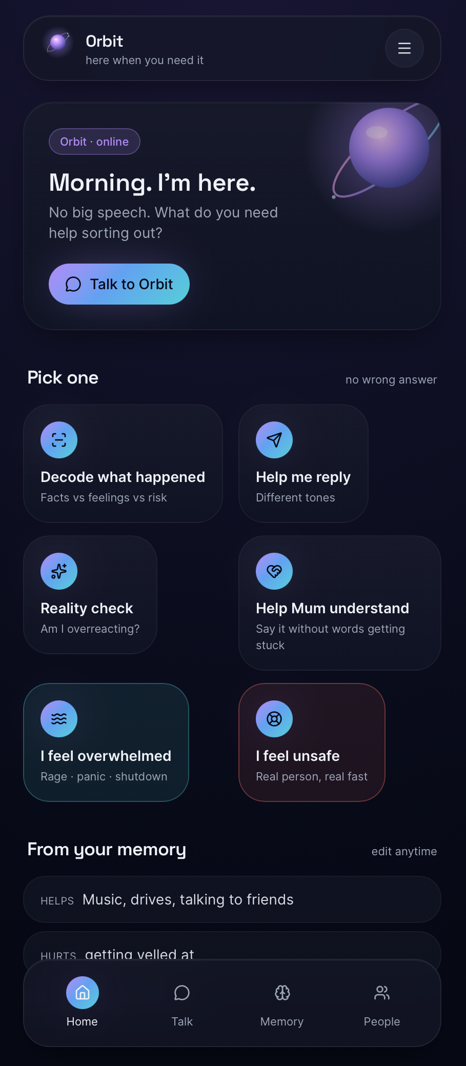 Custom-built support app