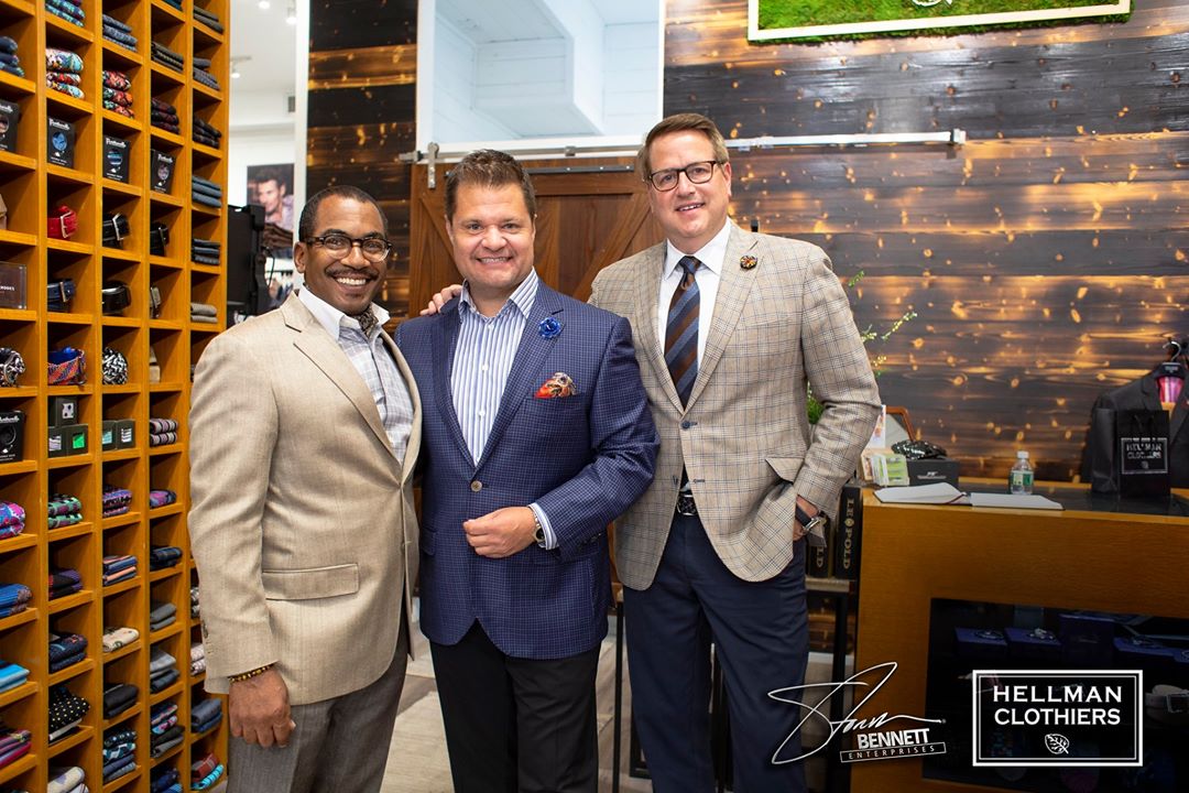 Storm Bennett with Darrell and Chuck from Hellman Clothiers, Cincinnati