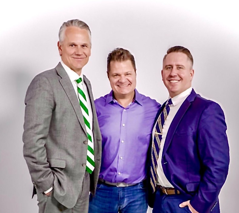 Storm Bennett with attorneys Mike McCafferty and Jesse Taylor of MT Sports Agency, NIL agents