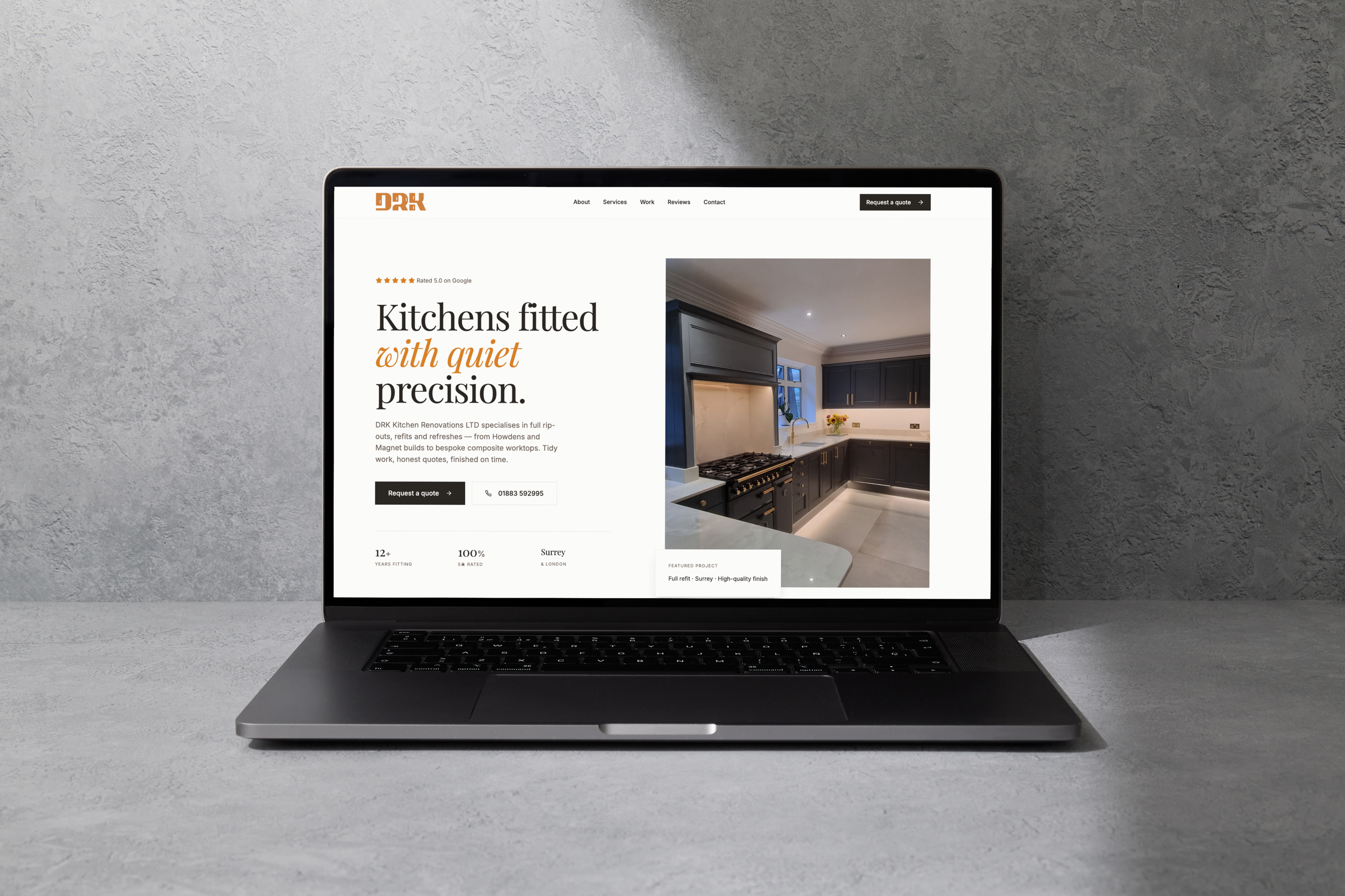 DRK Kitchen Renovations website by MAC-MEDIA