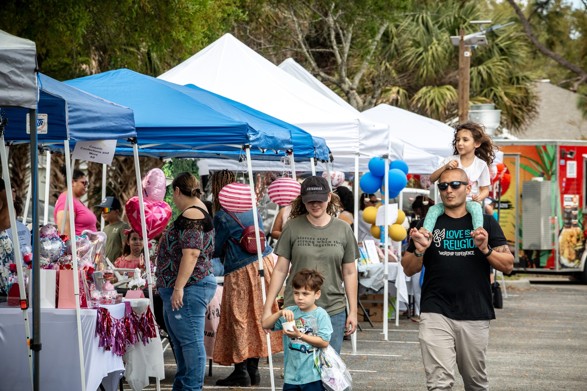 A crowd at the Children's Business Fair