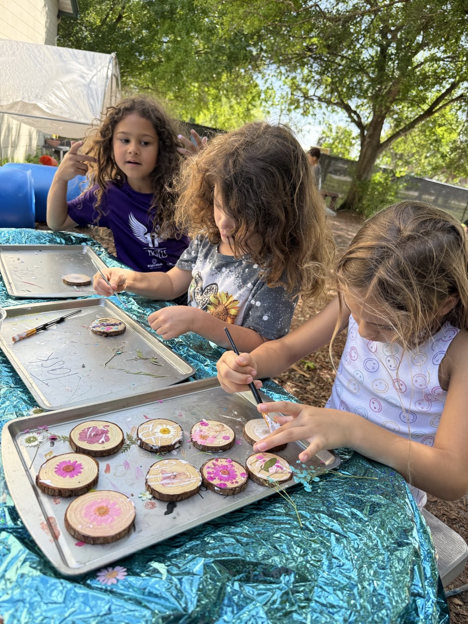 Spark learners working on an art project