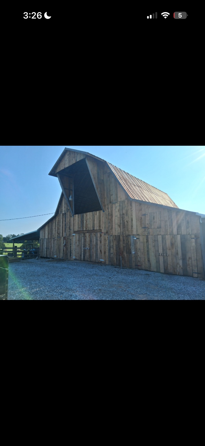 JT's Flag Barn — JT's Flag Barn exterior in Bon Aqua, Tennessee, with the recognizable American flag artwork on the facade
