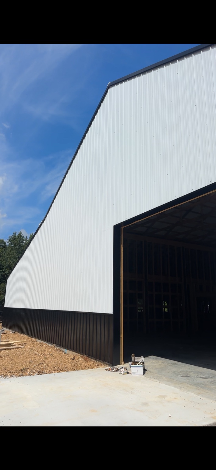 Duck River Honey Co. — Interior view showing framing and clear-span working area