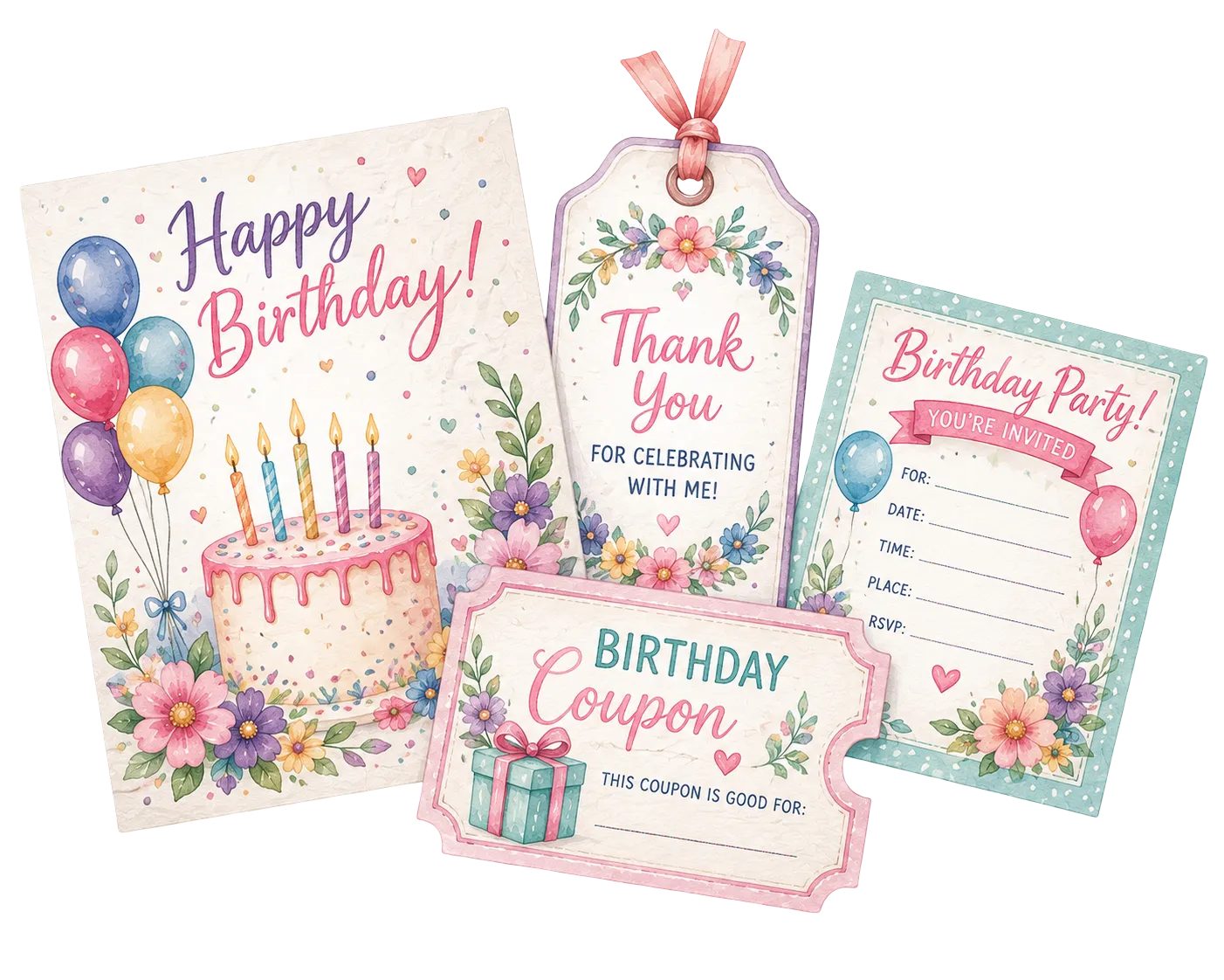 Birthday printable bundle example