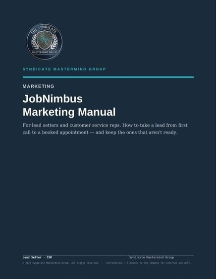 Marketing Manual cover