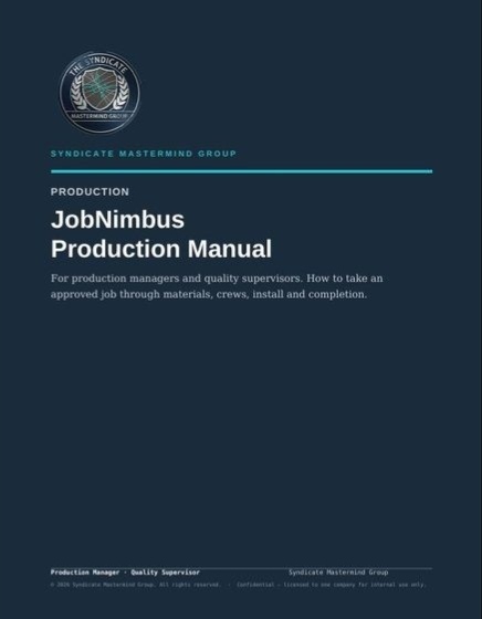 Production Manual cover