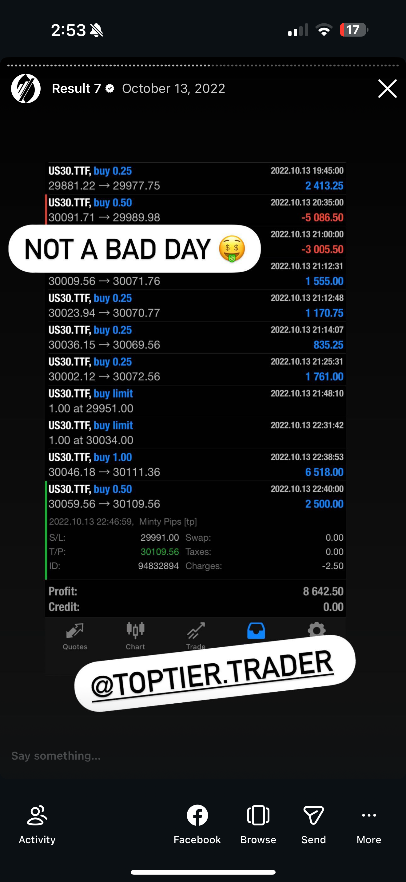 Minty Traders Student Result 7