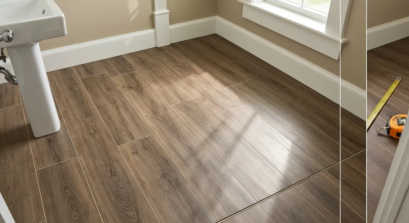 Luxury vinyl bathroom flooring
