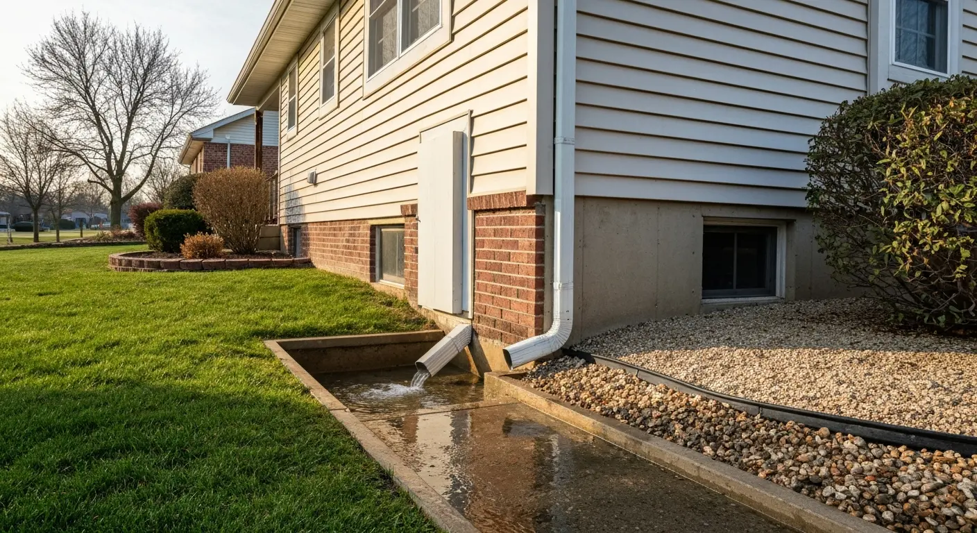Downspout extension installation