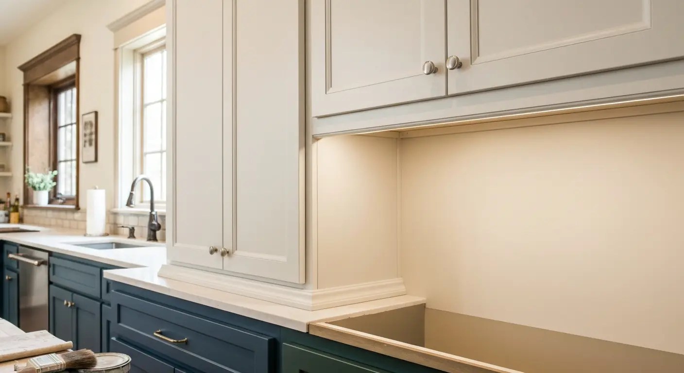 Two-tone cabinet painting