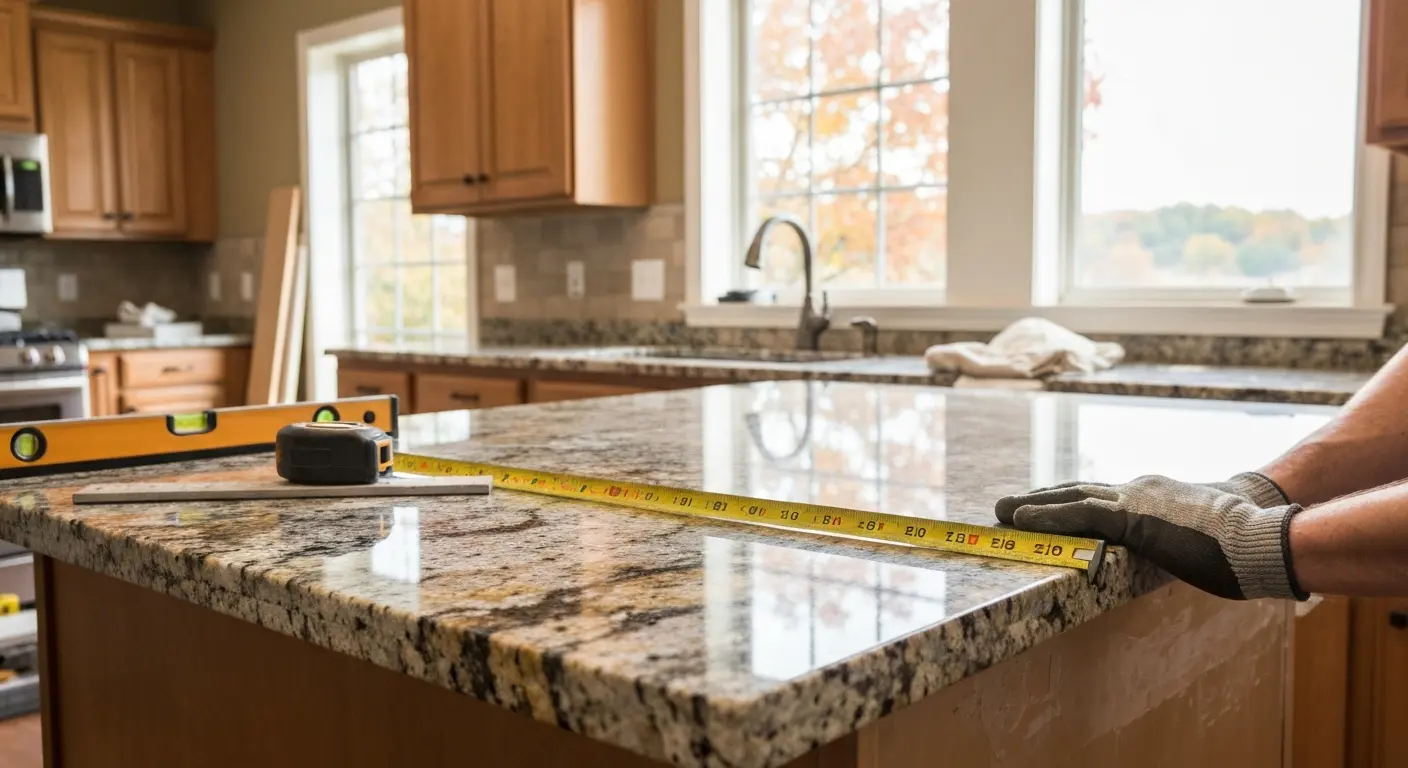 Granite countertop installation
