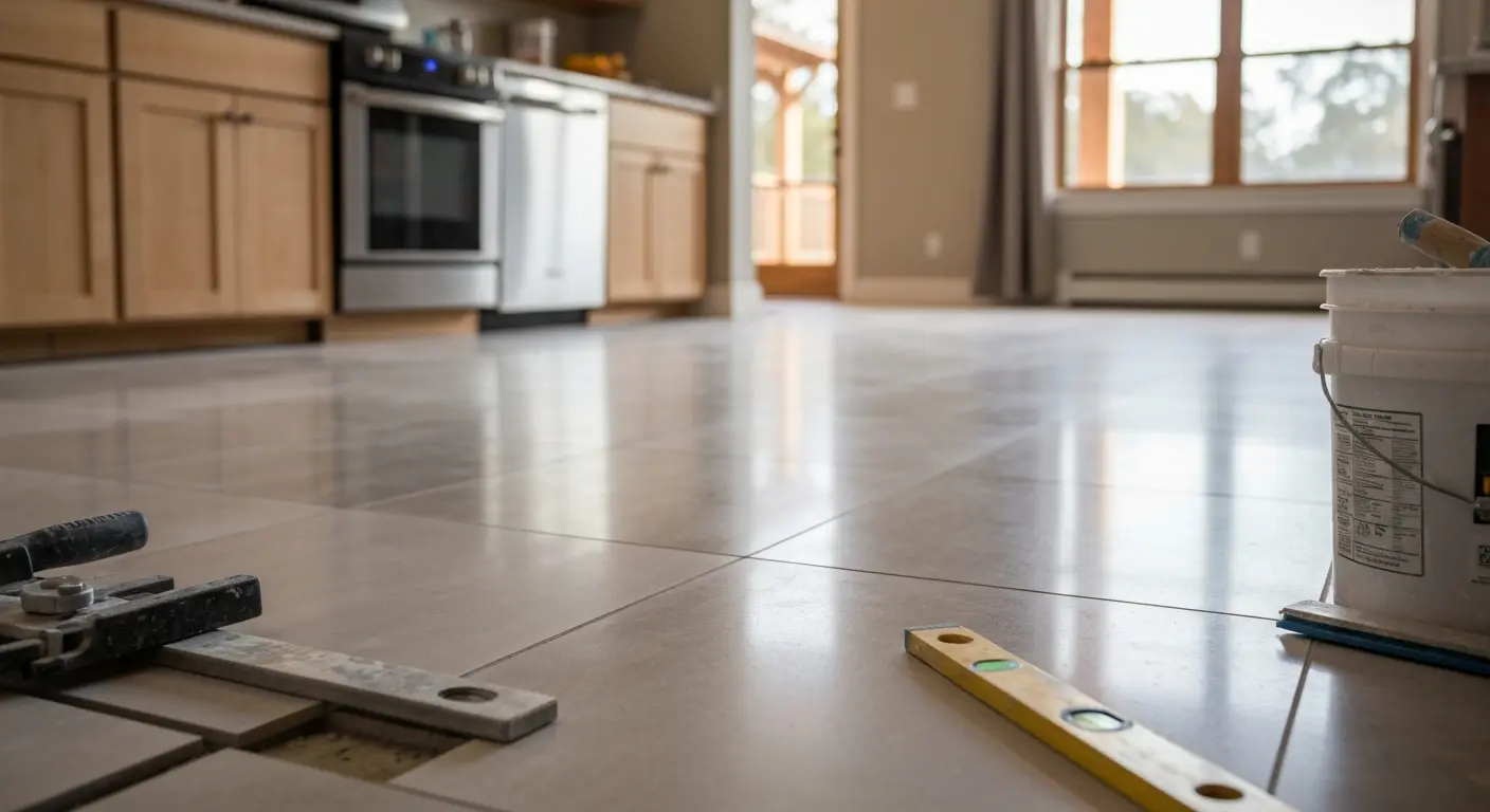 Kitchen flooring installation