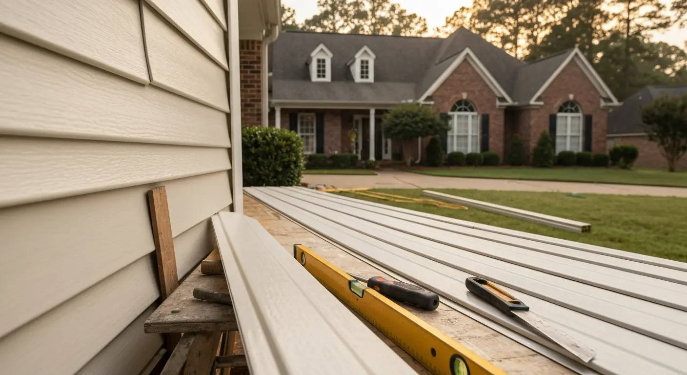 Vinyl siding installation