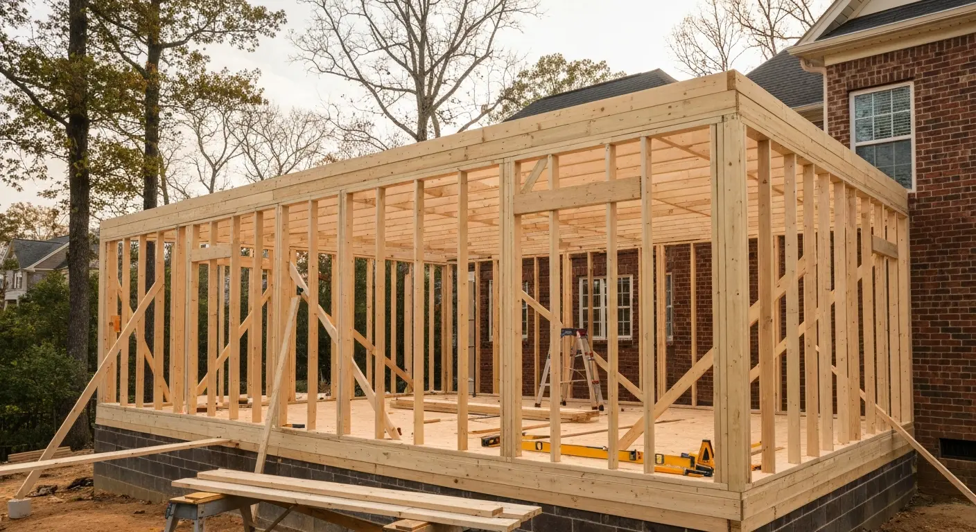 Home addition framing