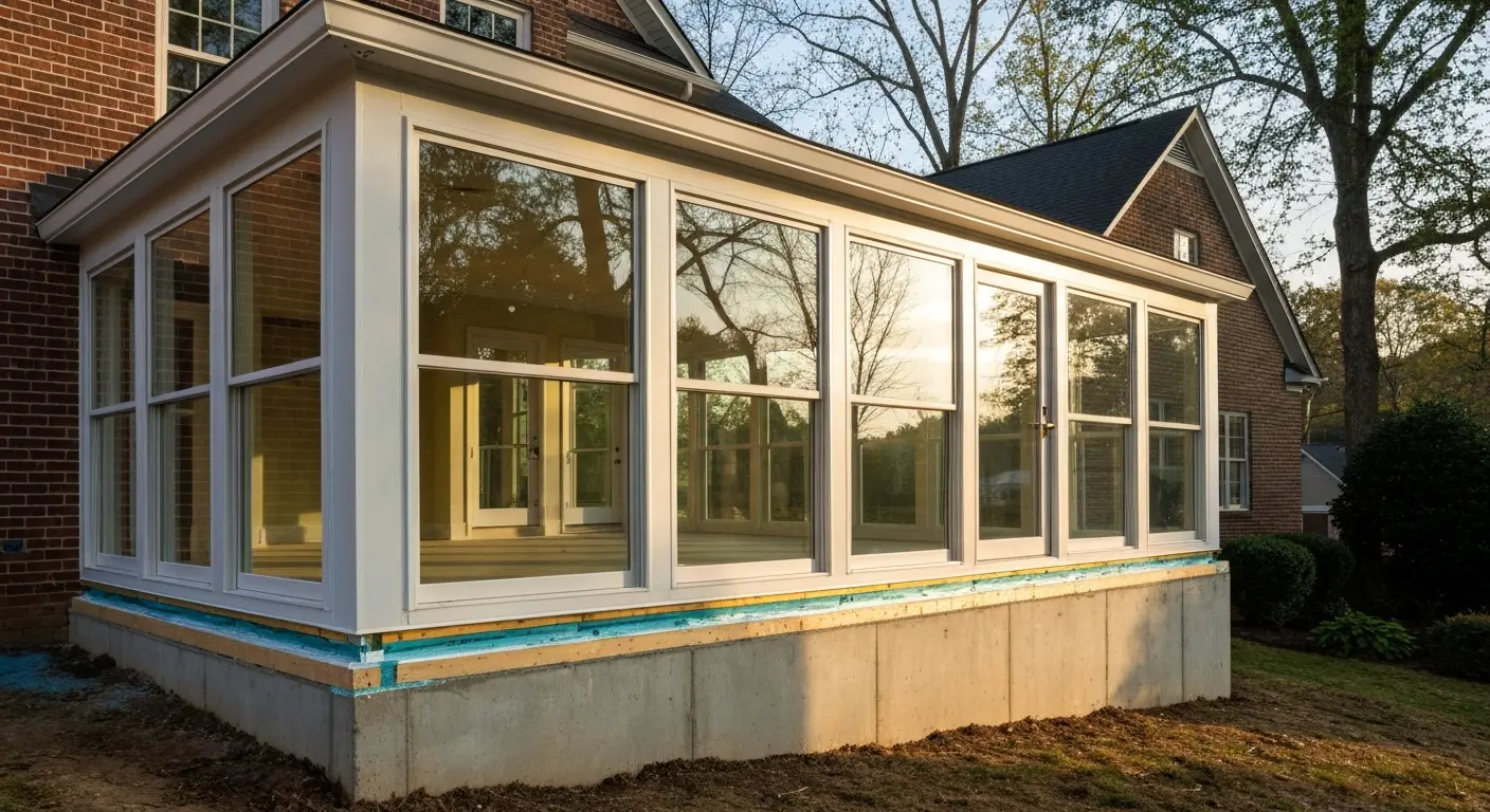 Sunroom construction project