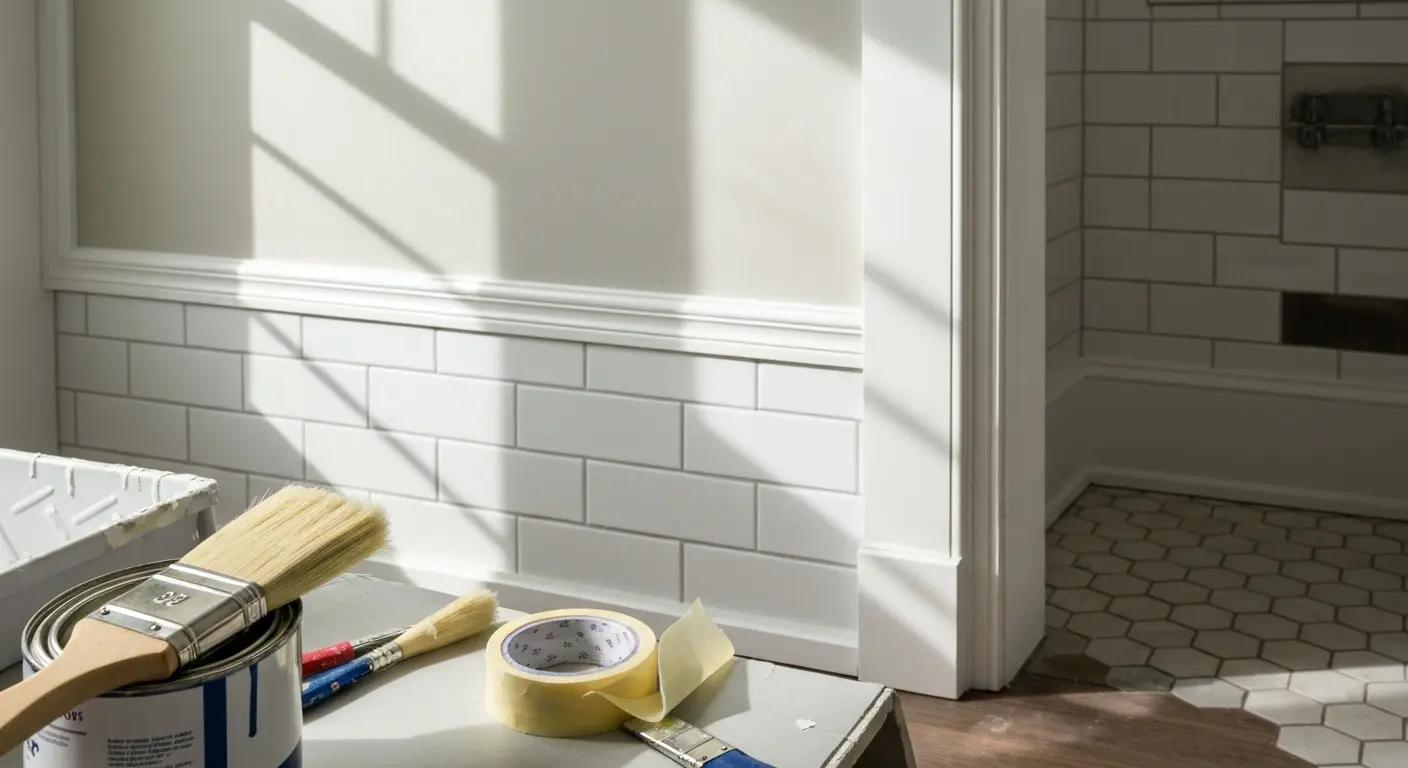 Bathroom tile and trim painting
