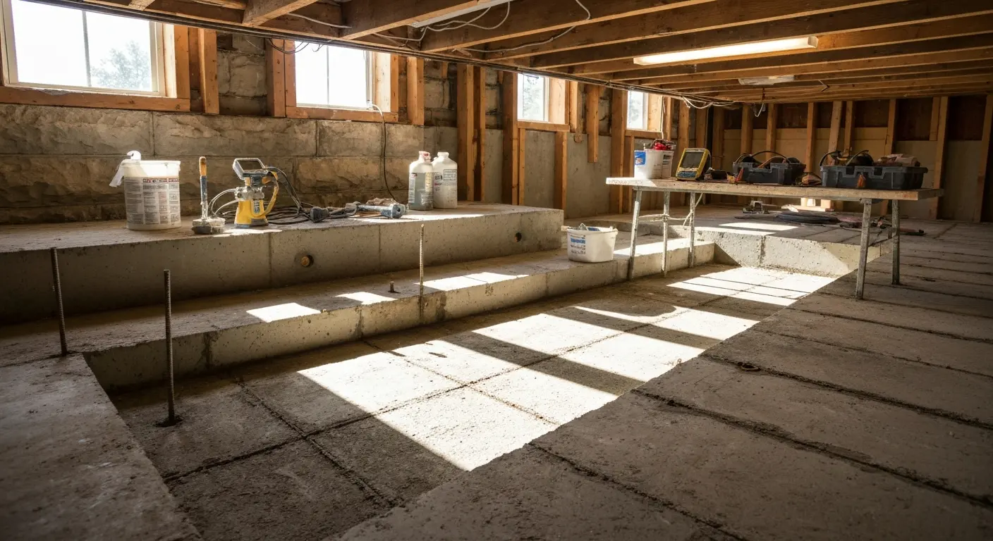 Foundation repair work