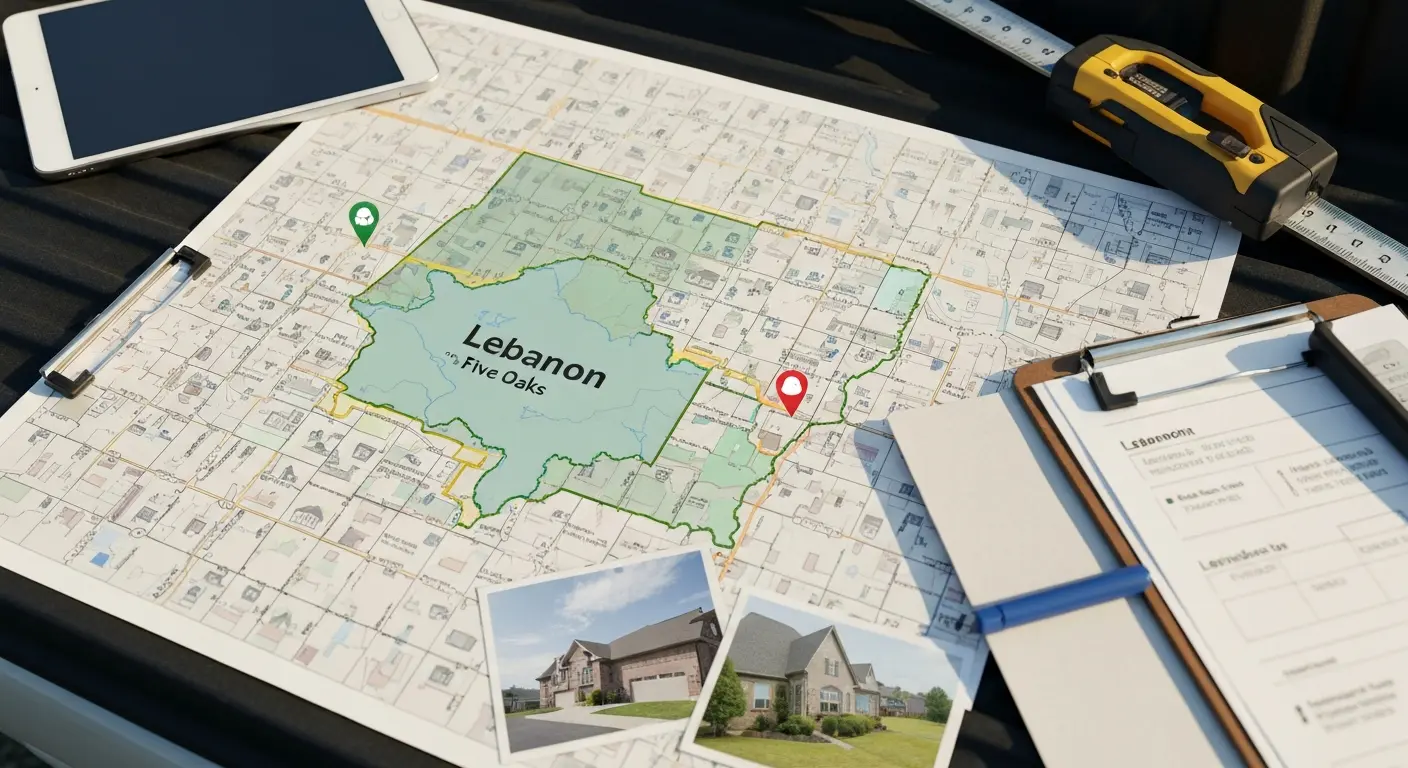 Lebanon neighborhoods map