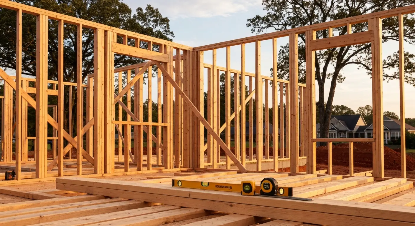 New home framing construction