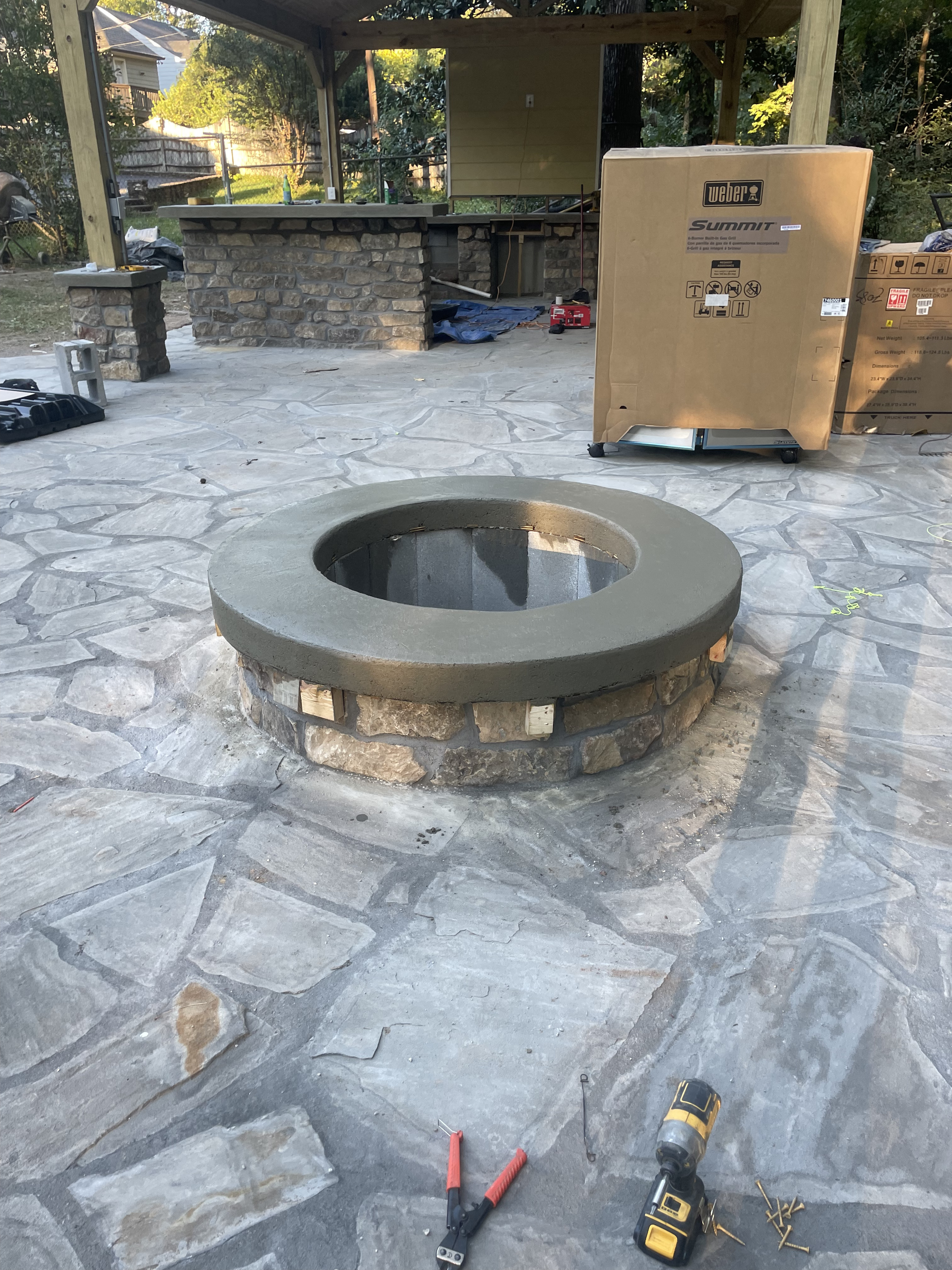 Outdoor Fireplace Construction in Pelham, AL