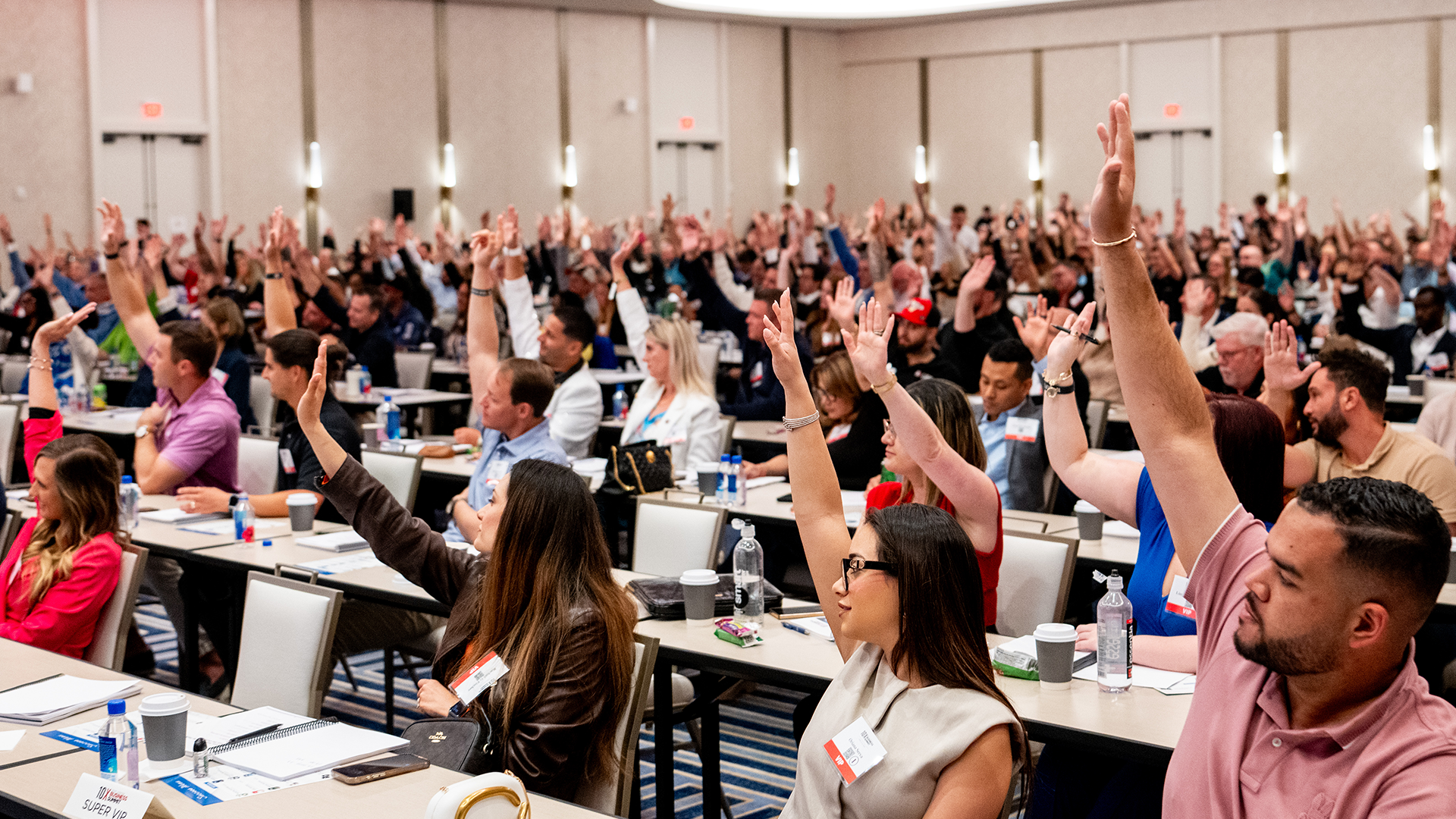 High-level room of business owners