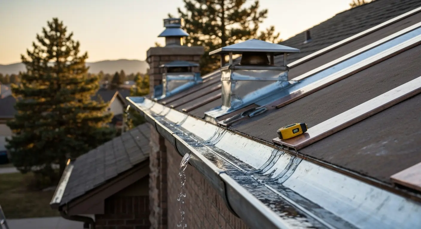 Sheet metal flashing installation